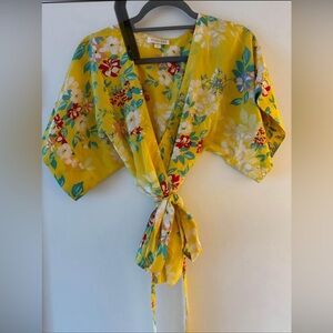 XS Yumi Kim Floral Wrap Top